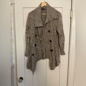 Brown Buttoned Cardigan Sweater